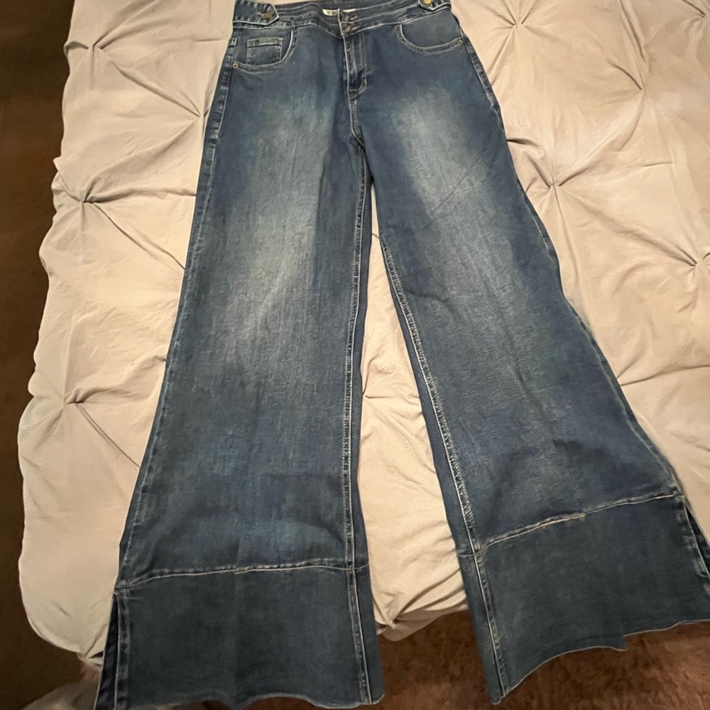 Denim bell bottoms